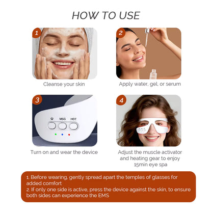 Appareil de massage des yeux pour atténuer les cernes et les poches sous les yeux, soin du regard